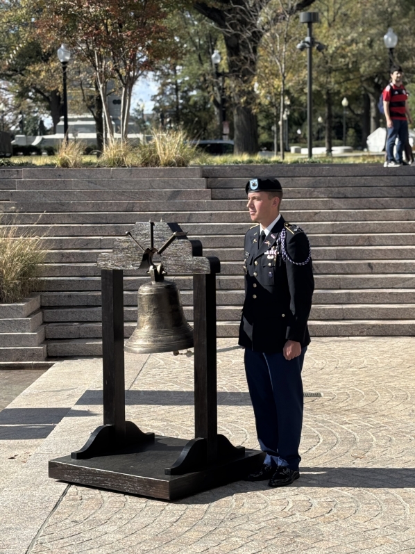 Cadet Rogers at Vet Day WW1 Memorial