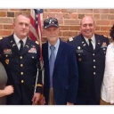 Col. Ashley Worboys, second from left, poses with wife, MaryDale Morgan Worboys; father, James Worboys; Col. Tim Sellers; and son, Hampton Worboys, after his promotion ceremony to colonel in the U.S. Army.