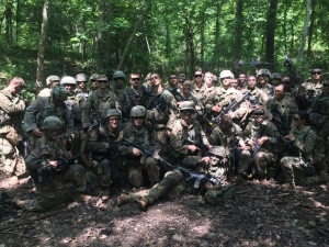App State Cadet Finegan with his Squad Advance Camp 18