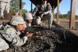 Cadets in rifle training