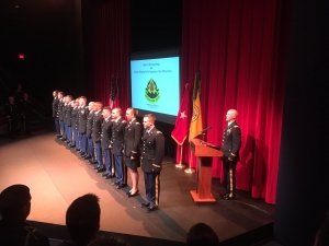 CPT Brown announces App's newest Army Officers